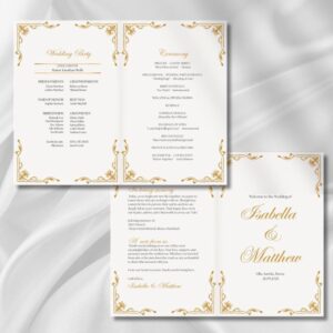 A4 BI FOLD WEDDING PROGRAME