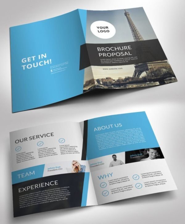 A4 BI-FOLD BROCHURE PRINTING AND DESIGN